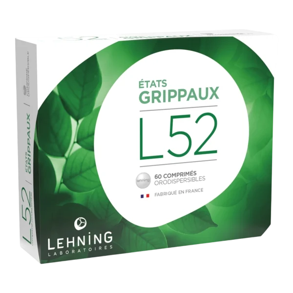 Lehning L52 – Comprimés Orodispersibles États Grippaux (60 comprimés)