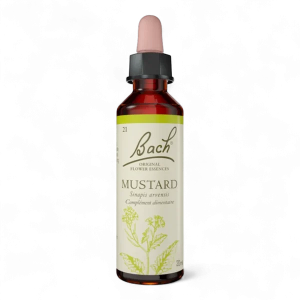 Fleur de Bach Bach Original - Fleur de Bach n°21 Mustard (Moutarde) - 20ml - Élixir floral original du Dr Bach