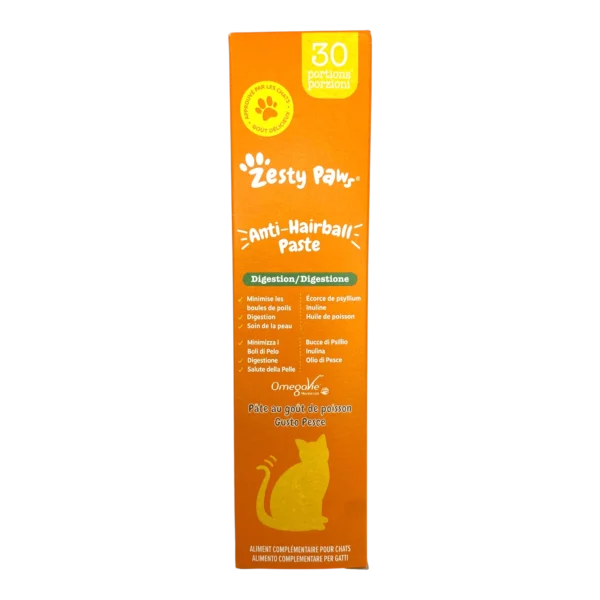 Zesty Paws Anti-Hairball Paste pour Chat Digestion - 30 Portions