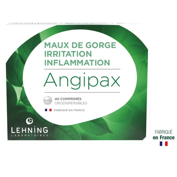 Lehning ANGIPAX Maux de Gorge 40 Comprimés Orodispersibles