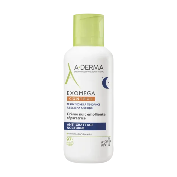 A-Derma Exomega Control - Crème Nuit Émolliente Réparatrice