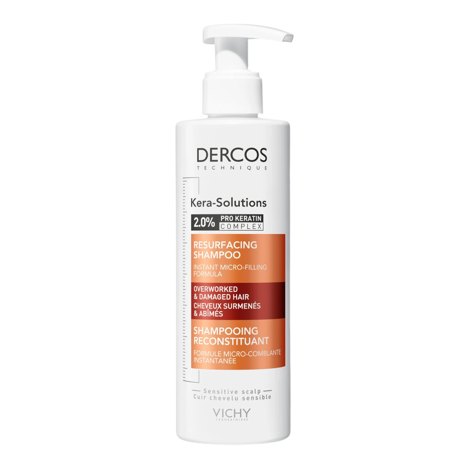 Vichy Dercos Kera-Solutions - Shampooing Reconstituant Cheveux Abîmés