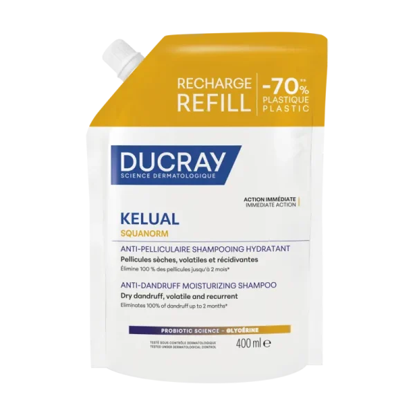 Ducray Kelual Squanorm - Shampooing Hydratant Anti-Pelliculaire 400ml