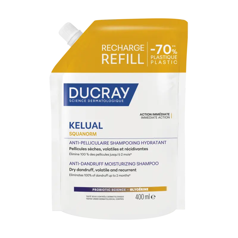 Ducray Kelual Squanorm - Shampooing Hydratant Anti-Pelliculaire 400ml