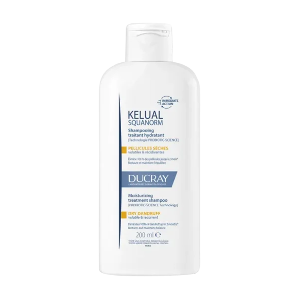 Ducray Kelual Squanorm - Shampooing Traitant Hydratant Pellicules Sèches-200ml