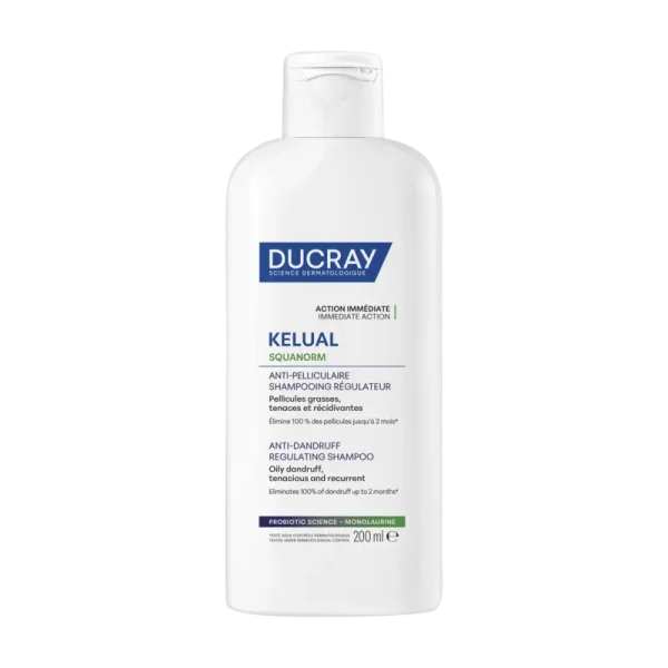 Ducray Squanorm - Shampooing Traitant Régulateur Pellicules Grasses-200ml