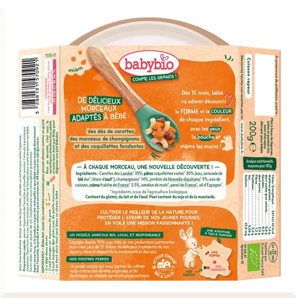Carotte Coquillettes Jambon