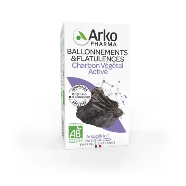 Charbon Végétal Activé BIO - 40 gélules