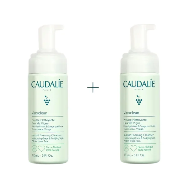 Duo Mousse Nettoyante Fleur de Vigne - 2x150ml