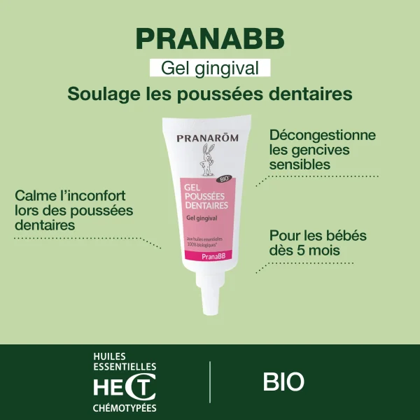 Gel gingival pour poussées dentaires