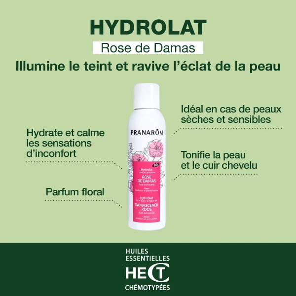 Hydrolat de Rose de Damas Bio