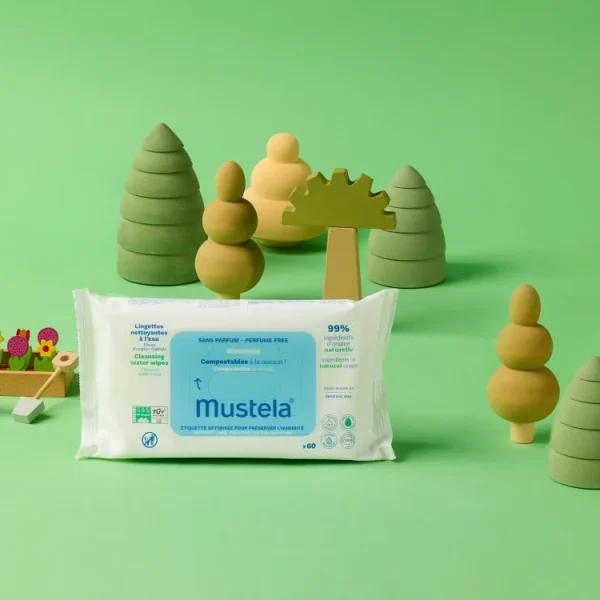Lingettes compostables à l'eau