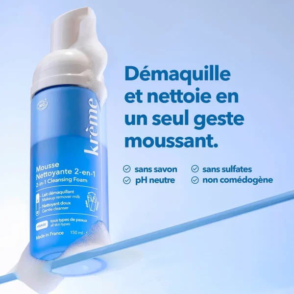 Mousse Nettoyante 2-en-1