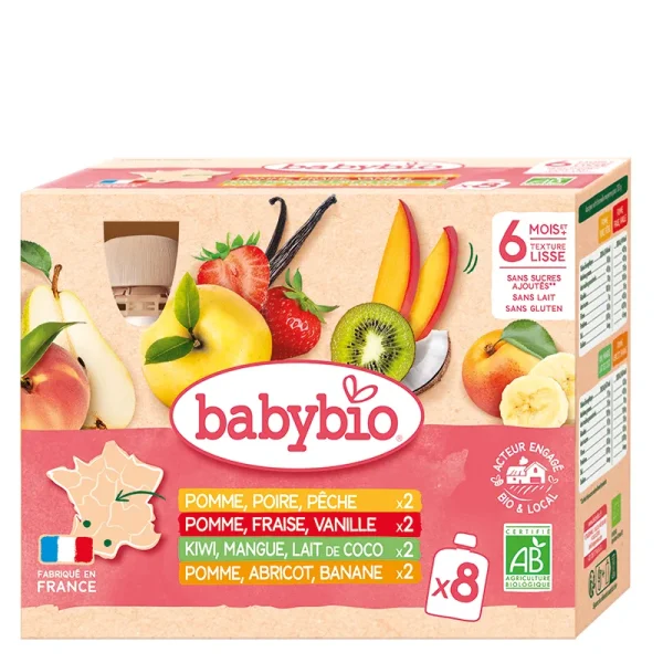 Multi-parfums Gourdes fruits - 8x90g