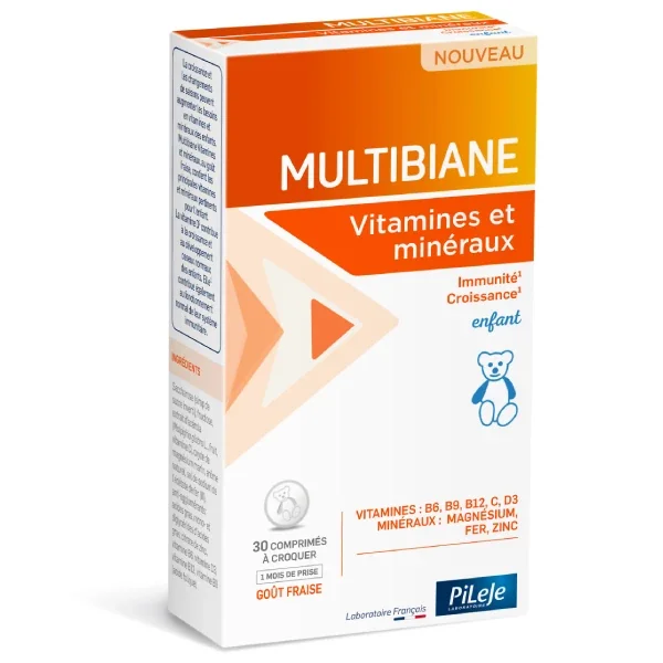 Multibiane Enfant Vitamines et Minéraux - 30 comprimés