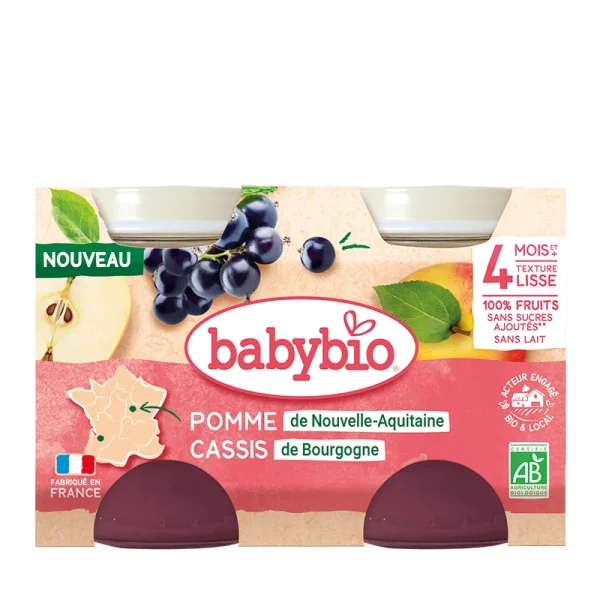 Pomme de Nouvelle-Aquitaine Cassis de Bourgogne - 2x130g