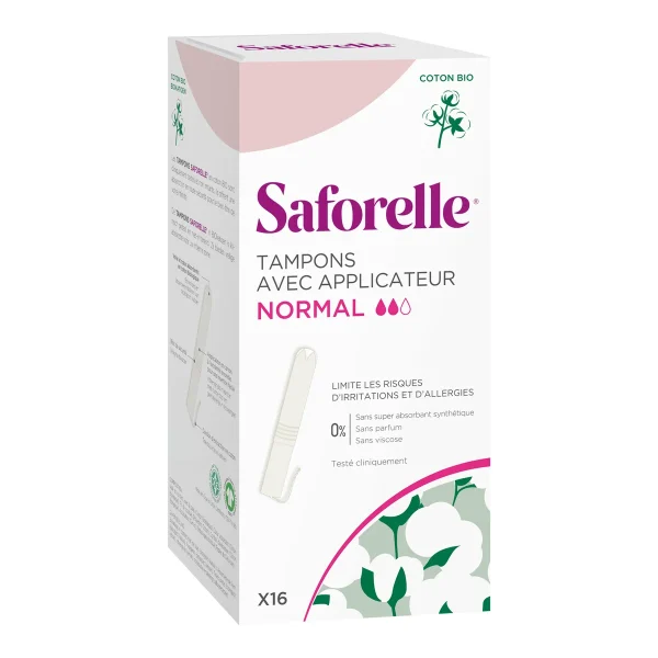 Tampons avec applicateur Coton BIO - normal