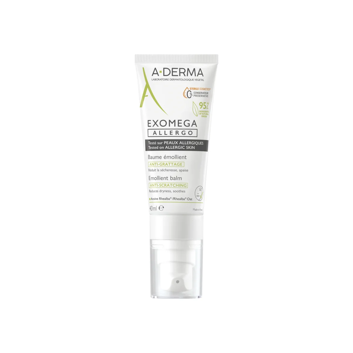 A-Derma Exomega Allergo Baume - Image 1 A-Derma Exomega Allergo Baume - 40ml