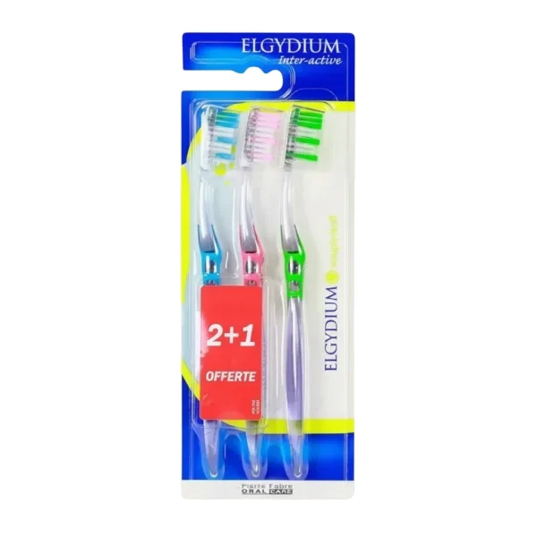 Elgydium Inter-actives Souple - Lot de 3