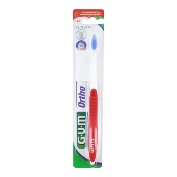 GUM 124 Ortho Brosse à dents - Rouge