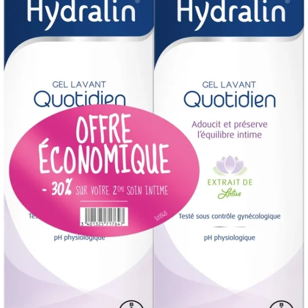 Hydralin Quotidien Gel Lavant - 2x200 ml