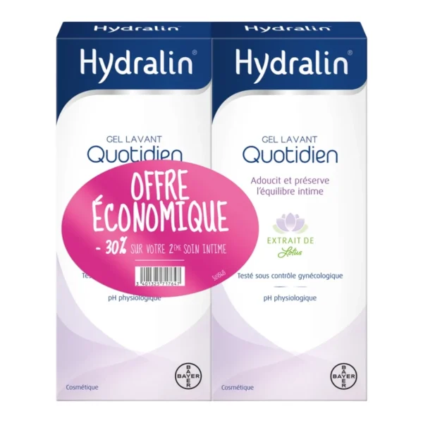 Hydralin Quotidien Gel Lavant - 2x400ml