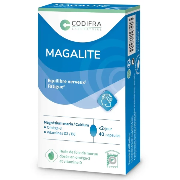 Magalite Fatigue & Nervosité - 40 capsules