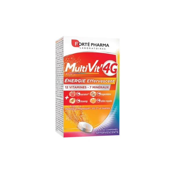 Multivit'4G Energie Effervescent - 30 comprimés