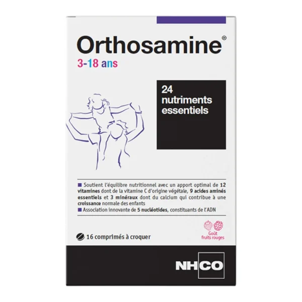 NHCO Orthosamine 3-18 ans - 16 comprimés