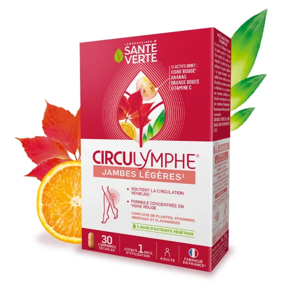 Santé Verte Circulymphe Jambes Légères - 30 comprimés