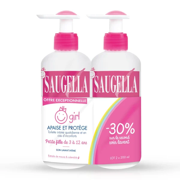 Saugella Girl Soin Lavant - 2X200ml