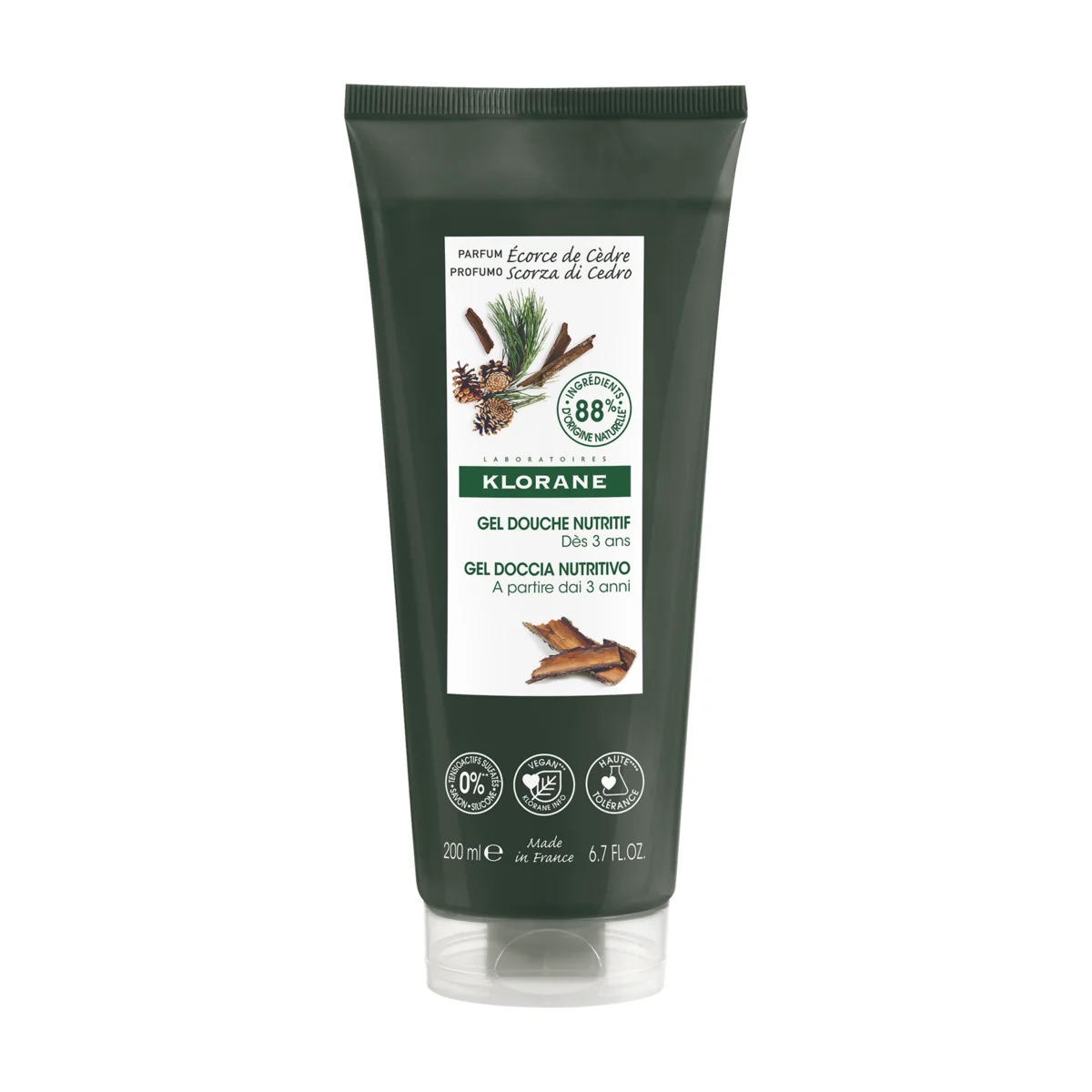 Klorane Gel douche Écorce de Cèdre - 200ml
