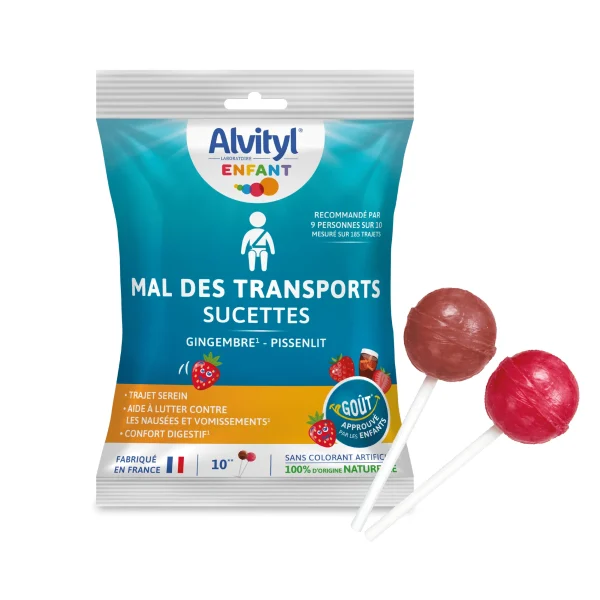 Alvityl Mal des transports - 10 Sucettes