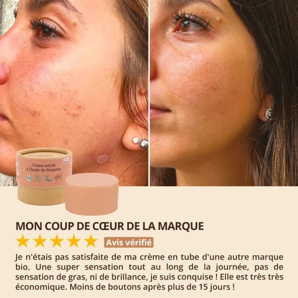 Crème solide à l'huile de noisette