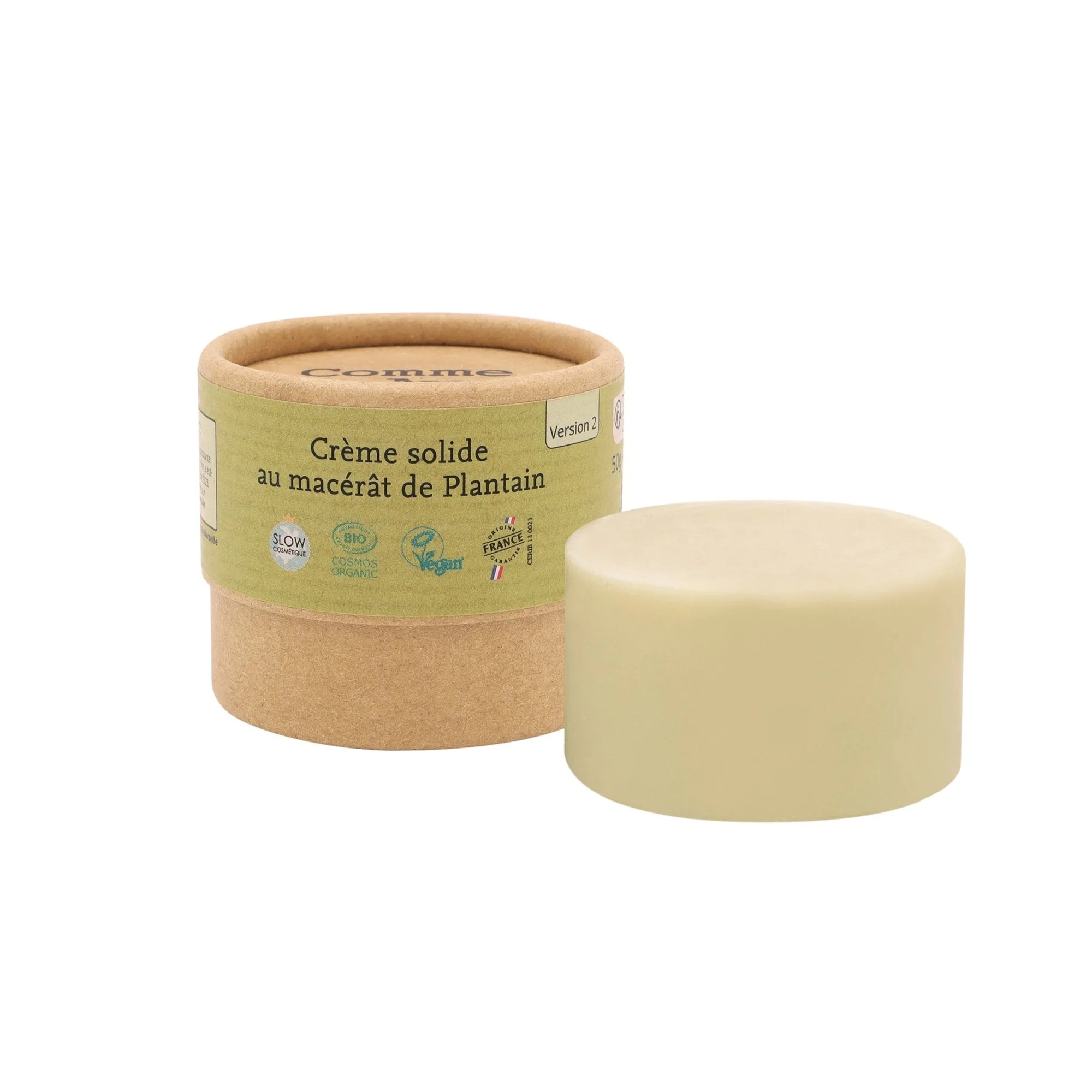 Crème solide au macérât de plantain - Image 1 Crème solide au macérât de plantain - 50g