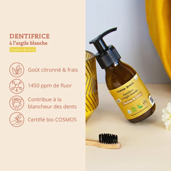 Dentifrice en pâte au charbon végétal et citron - Image 11 Dentifrice en pâte au charbon végétal et citron