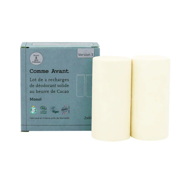 Déodorant solide Monoï - Lot de 2 recharges