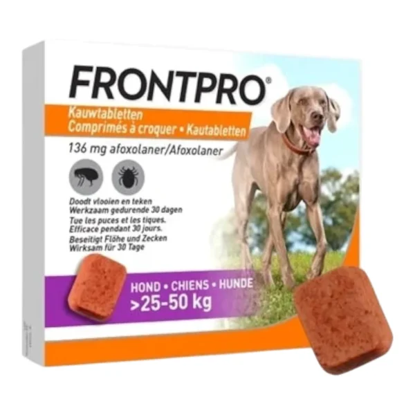 FRONTPRO 136mg Chien - 3 comprimés