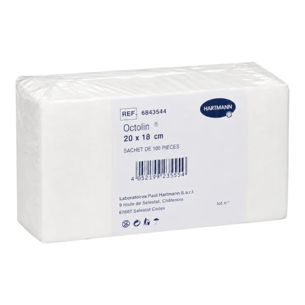 Hartmann Octolin Carrés d'essuyage - 20x18cm