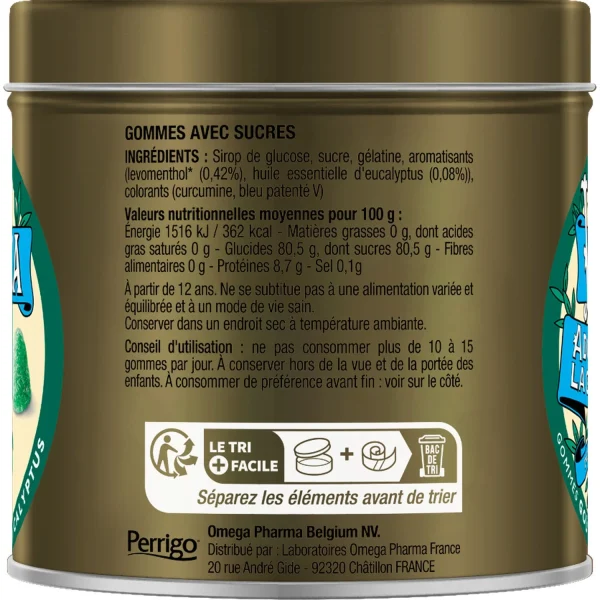 Valda Pastilles Menthe Eucalyptus