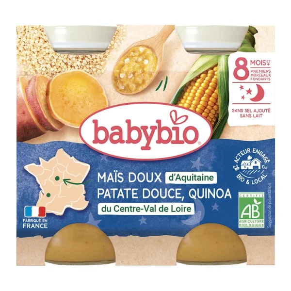 Babybio Maïs doux Patate douce - 2x200g