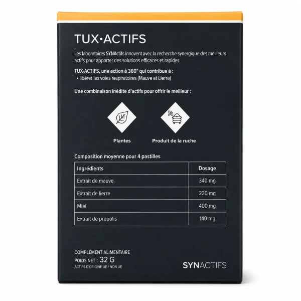 Aragan SynActifs Tux·Actifs - 20 pastilles