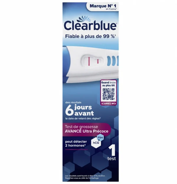 Clearblue Ultra précoce AVANCÉ - Image 1 Clearblue Ultra précoce AVANCÉ - 1 test